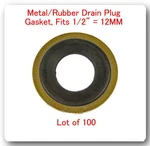 100 Pcs Dp7408 Metal & Rubber Gm Oil Drain Washer Gasket 12mm (black)gm 14090908. Fixed Price $26.87.