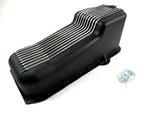 Sbc 1980-1985 Black Cast Aluminum Oil Pan 283-400 Passenger Side Dip Stick 02bk. Fixed Price $96.00.