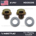 2pcs Oe Spec Mitsubishi Engine Oil Drain Plug Md050316 Great Value!. Fixed Price $12.95.