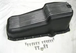 1986 - 2002 Small Block Chevy 305 350 V8 Finned Black Aluminum Stock Oil Pan Sbc. Fixed Price $82.92.