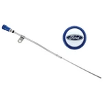Ford Racing Oil Dipstick Chrome Blue Alm Handle 1962-1978 289, 302, 351w Engines. Fixed Price $55.50.