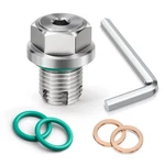 Oxygenie 1/2-20 Double Oversize Piggyback Oil Drain Plug, Stainless Steel Sel.... Fixed Price $36.44.