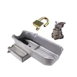 Stock Sb Fits Chevy Claimer Oil Pan Combo, Right Hand Side Dipstick. Fixed Price $159.99.