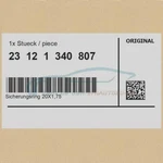 Genuine Bmw 23121340807 - Circlip 20x1.75. Fixed Price $27.35.
