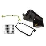 Weiand 5038wnd Oil Pan Kit, Fabricated, 1979-93 Fits Mustang, Black. Fixed Price $307.99.