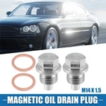 Vehicle Engine Magnetic Oil Drain Plug M14x1.5 W/ Washer (pack Of 2). Fixed Price $17.71.