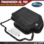 New Finned Aluminum Black Transmission Oil Pan For Gm Th400 2-3/8 Inch Depth. Fixed Price $104.79.