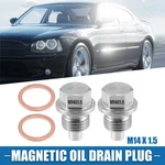 Vehicle Engine Magnetic Oil Drain Plug M14x1.5 W/ Washer (pack Of 2). Fixed Price $16.49.