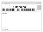 Genuine Bmw Oil Pan 11-13-1-748-755 New. Fixed Price $855.37.