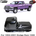 New Front Engine Oil Pan Steel For 1994-2001 Dodge Ram 1500 Crp19a. Fixed Price $74.00.