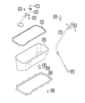Genuine Mopar Engine Oil Pan 68257409aa. Fixed Price $105.48.