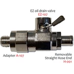 Ez Engine Oil Drain Valve Ez-107, Adapter A-107 & Straight Hose End H-001 Combo. Fixed Price $35.00.