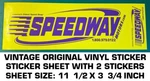 Speedway Motors Speed Shop - Vintage Original Vinyl Decal Sticker Sheet Racing. Fixed Price $8.75.