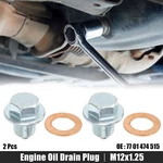 2 Pcs M12x1.25 Engine Oil Drain Plug Screw W/ Seal Ring For Lexus Silver Tone. Fixed Price $15.35.