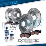 262mm Front 239mm Rear Drilled Rotors + Brake Pads For Honda Civic Del Sol Vtec. Fixed Price $140.28.
