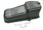 1986 - 2002 Sbc Chevy 350 Aluminum Finned Oil Pan Pass Side 1pc Rm Black. Fixed Price $81.68.