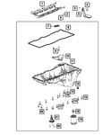 Genuine Mopar Oil Pan Gasket 68359145ac. Fixed Price $10.20.