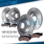 8pc 262mm Front 239mm Rear Drilled Rotors + Brake Pads For Honda Civic Del Sol. Fixed Price $134.95.
