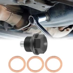 1 Set Universal M18x1.5 Car Magnetic Oil Drain Plug Bolt With 3 Gasket Black. Fixed Price $13.12.
