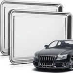 2pcs Stainless Steel Oil Drip Pan, 27.56"x19.69" Rust Resistant Car Motorcycle. Fixed Price $61.76.