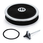 For Ford Chevy Sbc Bbc 14" X 3" Round High Flow Washable Air Cleaner Chrome Lid. Fixed Price $41.90.