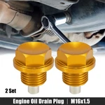 2 Set M16x1.5 Oil Drain Plug Aluminum Alloy With Washer For Car Gold Tone. Fixed Price $16.62.