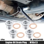 4 Pcs M16x1.5 Engine Oil Drain Plug Screw With Gasket For Nissan Silver Tone. Fixed Price $12.17.