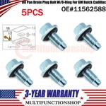 5pcs Oil Pan Drain Plug Bolt W/o-ring For Chevrolet Buick Cadillac 6.0l 11562588. Fixed Price $13.20.