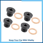 Pack(4) M14x1.5 Steel Engine Oil Drain Plug Screw For Audi Volkswagen Black. Fixed Price $10.33.