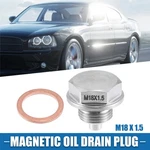 Vehicle Engine Magnetic Oil Drain Plug M18x1.5 Stainless Steel W/ Copper Washer. Fixed Price $16.69.
