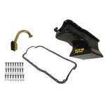 Weiand Oil Pan Kit 7-quart Black 260/289/302. Fixed Price $325.95.