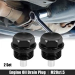 2 Set M20x1.5 Oil Drain Plug Aluminum Alloy With Washer For Car Black. Fixed Price $15.27.