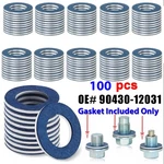 Set Of 100 Oil Drain Sump Plug Washers Gasket 12mm Hole For Toyota Oe90430-12031. Fixed Price $25.99.