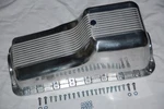 1962-82 Sbf Ford Polished Aluminum Oil Pan Retro Finned Front Sump 260 289 302. Fixed Price $98.50.