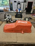 1980-later Corvette 350 Standard Oil Pan, No Trap Door, Passenger Side Dipstick. Fixed Price $195.00.