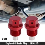 2 Set M14x1.5 Oil Drain Plug Aluminum Alloy With Washer For Car Red. Fixed Price $15.35.