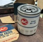 Nos Ac Gm Pf30 White Embossed Oil Filter Olds 442 W30 Pontiac Gto Tri Power Cadi. Fixed Price $349.99.