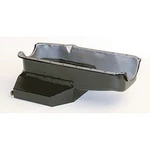 Renegade Oil Pan P2185; Circle Track 7qt Black 2pc Rear Main, Left Side For Sbc. Fixed Price $140.16.