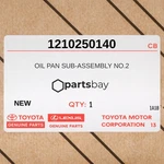 Genuine 2007 Toyota Land Cruiser Oil Pan Sub-assembly No.2 1210250140. Fixed Price $154.00.