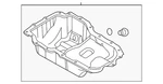 Genuine Hyundai Oil Pan 21510-2m880. Fixed Price $208.43.