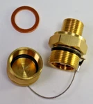 Femco No-spill Systems 6080020114 3/4 -16-unf-t15 + Chain For Caterpillar. Fixed Price $49.99.