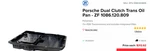 Porsche Dual Clutch Trans Oil Pan - New Zf Oem For Pdk. Fixed Price $300.00.