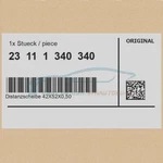 Genuine Bmw 23111340340 - Spacer 42x52x0.50. Fixed Price $29.96.