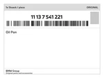 Genuine Bmw Oil Pan 11-13-7-541-221 New. Fixed Price $938.09.