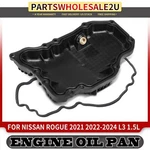 Engine Oil Pan W/ Gasket & Drain Plug For Nissan Rogue 2021 2022-2025 L3 1.5l. Fixed Price $58.99.