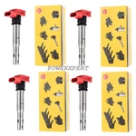 07k905715f 4 Pcs Red Ngk Upgraded Ignition Coils For Vw Golf Audi A4 Q5 Tt 2.0t. Fixed Price $189.50.