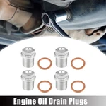 4 Set M18x1.5 Car Oil Drain Plug With Washer 986833 For Volvo S60 Silver Tone. Fixed Price $19.49.