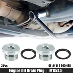 2 Pcs M18x1.5 Steel Engine Oil Drain Plug Screw For Bmw 545i 550i Silver Tone. Fixed Price $11.49.