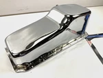 Spectre 5480 Chrome Engine Oil Pan, Rear Sump, 4 Qt, Stock 1965-79 Sbc Chevy V8. Fixed Price $79.95.
